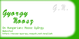 gyorgy moosz business card