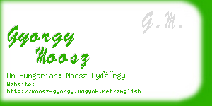 gyorgy moosz business card